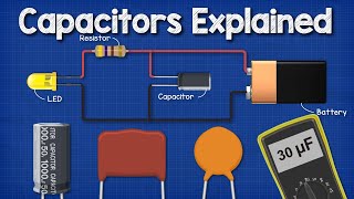 Capacitors Explained  The basics how capacitors work working principle [upl. by Nefen638]