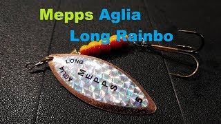 Видеообзор большой вертушки Mepps Aglia Long Rainbo по заказу Fmagazin [upl. by Francis]