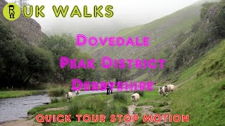 Dovedale Walk Peak District Walks In Derbyshire  Quick Tour Stop Motion Walking [upl. by Kylen]