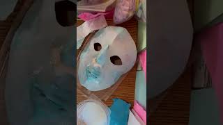 Papier Mache Masquerade Mask TransformationContinuing Facial Features from Template Mask [upl. by Bac413]