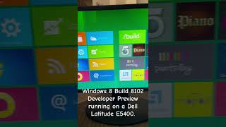 Windows 8 Developer Preview on a Dell Laditude E5400 windows dell windowspc [upl. by Fernanda]