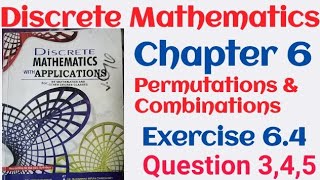 Discrete Mathematics by Dr Abdur rehman chapter 6 Exercise 64 Question 345 Bs math [upl. by Ahsehyt]