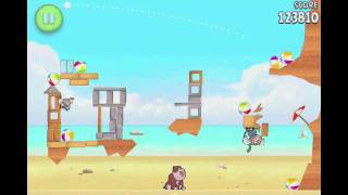 Angry Birds Rio Level 30 615 Beach Volley 3 Star Walkthrough [upl. by Sofko]