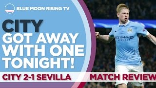 MANCHESTER CITY 21 SEVILLA  GOALS KONOPLYANKA RAMI OG DE BRUYNE  MATCH REVIEW [upl. by Nosreg]