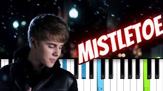 Justin Bieber  Mistletoe  Piano Tutorial [upl. by Adamski153]