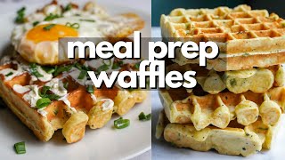 My Favorite Breakfast Meal Prep  Quick Savory Waffles [upl. by Siol750]