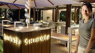 Shimmer Beachfront Restaurant At Twinpalms MontAzure Hotel in Kamala Phuket Thailand [upl. by Herra]