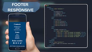 Footer responsive con HTML y CSS [upl. by Nohsram]