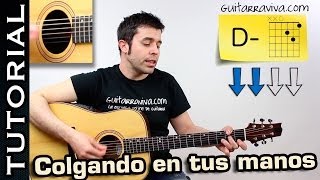 Como tocar Colgando en Tus Manos en guitarra Carlos Baute guitarra acústica y criolla [upl. by Cherianne]