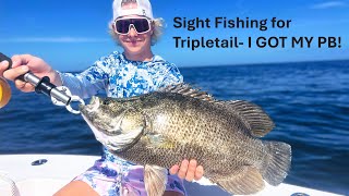 How to Sight Fish Tripletail it is as easy as 123 The kid catches his PB [upl. by Ard]