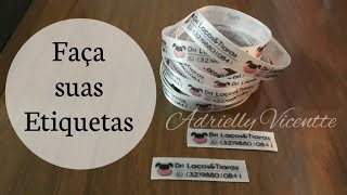 DIY Como Fazer Etiquetas em casa  Adrielly Vicentte [upl. by Bevvy249]