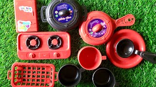 ASMR kitchen set  cute toys kitchen set  play kitchen video  satisfying kitchen toys  ASMR [upl. by Halas]