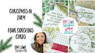 Let’s Make 4 Gorgeous Stampin’ Up Christmas Cards [upl. by Persis886]