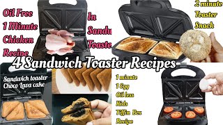 4 Amazing Sandwich Toaster Hacks  Recipes in just 2 Minutes in Sandwich Maker  Breakfast Recipes [upl. by Sebastiano432]