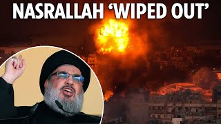 Hezbollah boss Hassan Nasrallah KILLED in massive missile blitz on Beirut terror HQ Israel says [upl. by Alita]