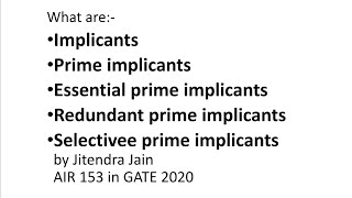 Implicants prime implicants essential prime implicants rpi spi [upl. by Arlinda684]