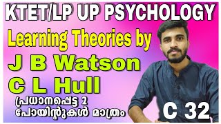 Learning theories by J B Watsan and C L HullHulls Drive Reduction theoryK TETC TETLP UPBEd [upl. by Ynahteb]