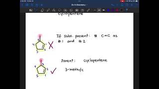 Naming Cycloalkenes [upl. by Ariew]