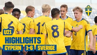 Highlights U21  Cypern – Sverige 16  Storvinst borta på Cypern [upl. by Philis]