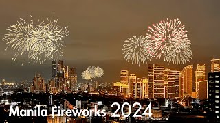 Manila New Year 2024 Fireworks as Seen Live from BGC Taguig [upl. by Dorise]