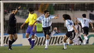 ELIMINATORIAS COPA 2006 ARGENTINA X BRASIL [upl. by Halonna]