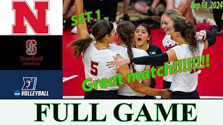 Nebraska vs Stanford Set 1  College Volleyball 2024  NCAA Volleyball 2024 [upl. by Melise407]