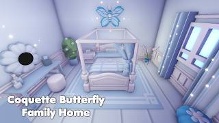 NEW Coquette Butterfly Family home SPEED BUILD in Adopt me [upl. by Gusella]