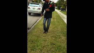 How to hold the weedeater properly while edging [upl. by Loris]