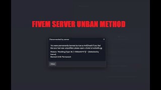 How to get unbanned from any server FiveM [upl. by Martita]