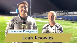 Womens Lacrosse Postgame vs Lander Leah Knowles  292024 [upl. by Thedrick]