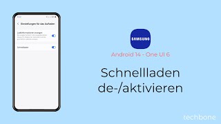 Schnellladen aktivieren oder deaktivieren  Samsung Android 14  One UI 6 [upl. by Oiznun]