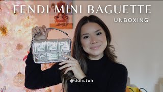 Fendi Holiday Collection  Mini Baguette Unboxing [upl. by Ileak]