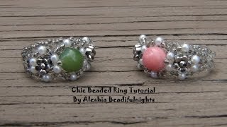 Chic Beaded Ring Tutorial [upl. by Scarrow]