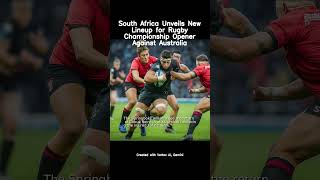 South Africa Unveils New Lineup for Rugby Championship Opener Against Australia new shorts [upl. by Atirres400]