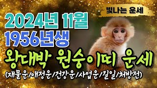 원숭이띠운세56년생🩷양력 11월운세👆2024년 원숭이띠운세✔️원숭이띠11월운세 1956년생 운세💕갑진년원숭이띠운세🍀원숭이띠 운세 원숭이띠금전운 원숭이띠재물운 대박납니다🙏👍 [upl. by Ebenezer]