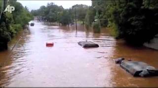 Raw Video National Guard Trucks Submerged [upl. by Odnaloy]