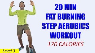 🔥Fat Loss Step Workout  20 Min Step Aerobics Workout for Fat Burning🔥 170 Calories🔥 [upl. by Ehudd]