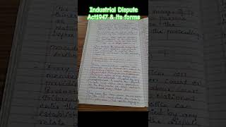 Industrial Dispute Act 1947 lawnotes lawdegreecourse [upl. by Emlynne68]