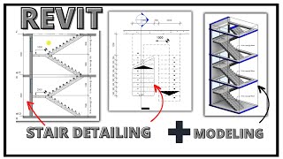 Revit tutorials  Modeling and detailing of stairs like a pro [upl. by Sirred]