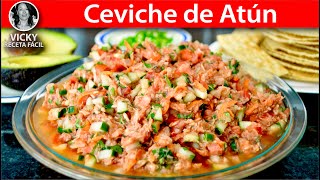 Ceviche de Atún  VickyRecetaFacil [upl. by Hamirak]