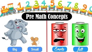 Pre Math concepts for nurserybig and small for preschoolKidz Whirpool [upl. by Huskey]