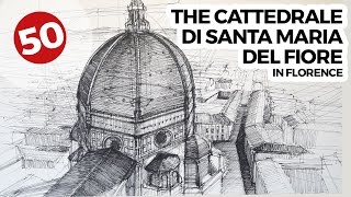 Copule of Santa Maria Del Fiore by Filippo Brunelleschi  Architecture Drawings 50 [upl. by Billen]