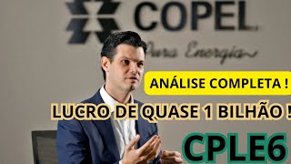 CPLE6 QUASE 1 BILHÃƒO DE LUCRO  COPEL PAGANDO DIVIDENDOS E AINDA PODE SUBIR MUITO  CPLE11 CPLE3 [upl. by Nino352]