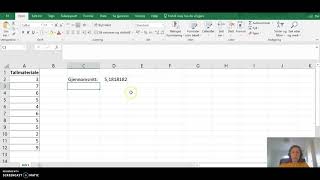 Sentralmål Gjennomsnitt i Excel [upl. by Vince]