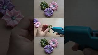 DIY Satin Ribbon Flower Easy Needle Technique with Tina Flower [upl. by Einnij]