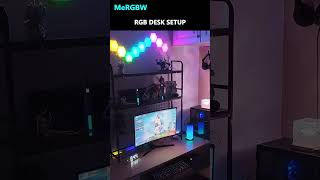 RGB Desk Setup MeRGBW Gaming Lights [upl. by Lahcsap]