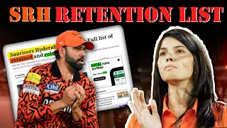 SRH का RETENSTION LIST आ गया  5 PLAYERS RETAIN  IPL MEGA AUCTION 2025 cricket ipl srh [upl. by Airretnahs]