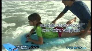 Tandem bodyboard weezmi plezier voor 2 [upl. by Qulllon109]