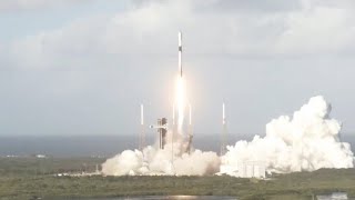 Blastoff SpaceX launches 23 Starlink satellites to complete doubleheader nails landing [upl. by Yaron]