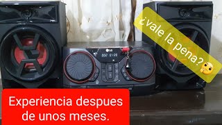 LG XBOOM CK43 review y experiencia despues de unos meses de uso en español [upl. by Aibos]